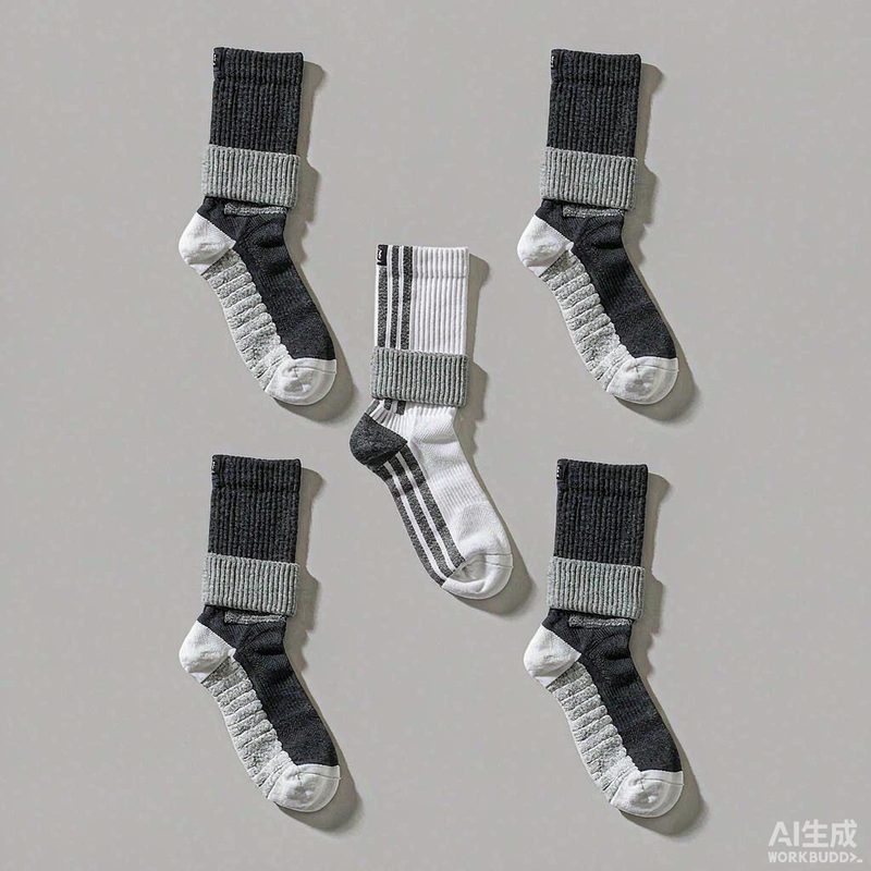 Athletic crew socks with terry cushioning and arch support ribbing
